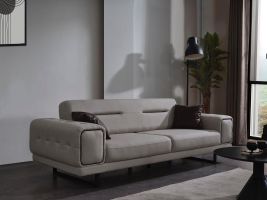 Living room Sofas Complete Luxury 2x Three Seater Sofa Modern Armchair Furnishings