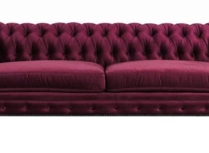 Sofas Textile Fabric Couches Creative Furniture 3 Seater new Chesterfield Sofa Burgundy