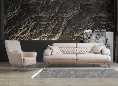 Living room Sofa Set Three Seater Chesterfield Modern Armchair new Design