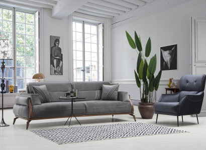 Luxury Upholstered furniture Sofa Three Seater Armchair Living room Upholstered Sofas Designer