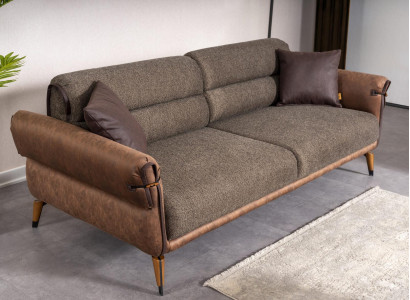 Brown Sofa Two-seater Living room Upholstered furniture Couch new Furnishings