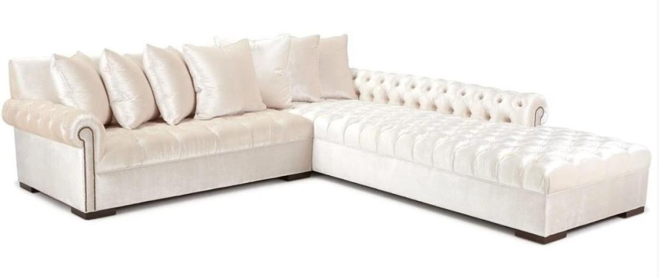 White Corner sofa Sofa Fabric Chesterfield Design Couches Upholstery Sofas Luxury Furniture