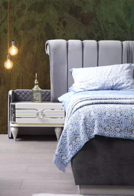 Luxury Bedroom Modern Complete 2x Bedside tables Double bed Design Furniture