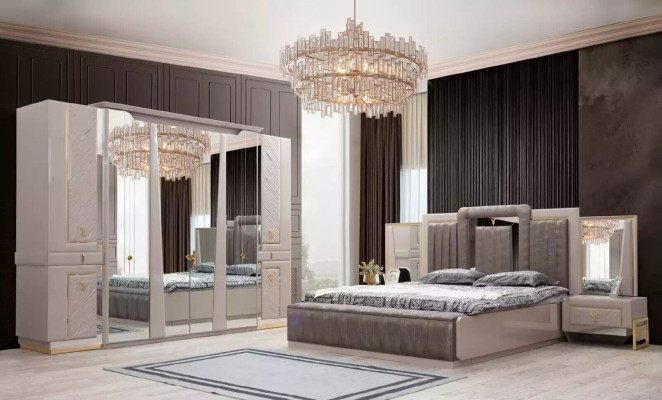 Bedroom Complete Bed 2x Bedside tables Luxury Set 3-piece Design Modern new