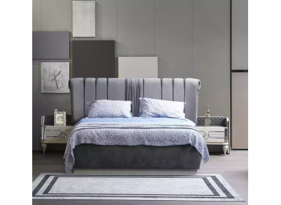 Bed 2x Bedside tables Bedroom Set Modern Designer Luxury Complete 3 pcs.