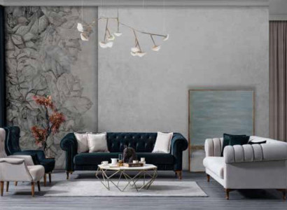 Chesterfield sofa set couches luxury armchair two-seater fabric set