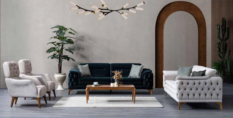 Living room sofa luxury couch textile furniture upholstered sofas new wooden frame -