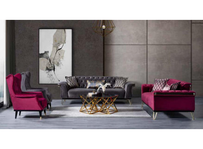 Three Seater Sofa Luxury Modern Couch Designer Living room Upholstered furniture