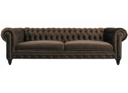 Chesterfield Brown new Living room Modern Three Seater Creative Furniture Textile Fabric