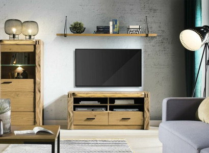 Living Wall Living room Display case Chest of drawers Shelf 3pcs. Set of shelves cabinets