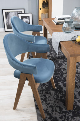 Set 4x Chair Luxury Design Upholstery Solid Wood Chairs Seat Office Office Dining room