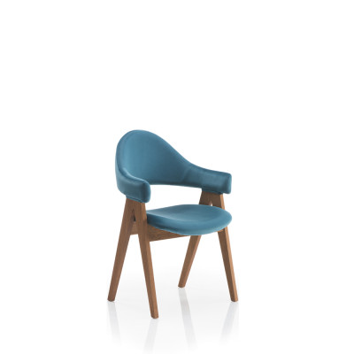 Set 4x Chair Luxury Design Upholstery Solid Wood Chairs Seat Office Office Dining room