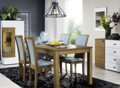 Set of 4x Chairs Luxury Design Upholstery Solid Wood Office Office Dining room Chair Seat