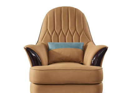 Armchair Design Couch Sofa Seater Luxury Brown new Relax Leather Lounge Club Upholstery