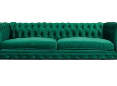 Chesterfield Sofa Green Textile Fabric Couches Creative Furniture 3 Seater new Sofas