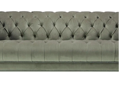 Sage Green Three Seater Fabric Living room Design Upholstery Sofa Sofas Chesterfield