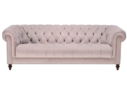 Chesterfield Old Pink Pink new Three Seater Fabric Design Couches Upholstery Sofa Sofas