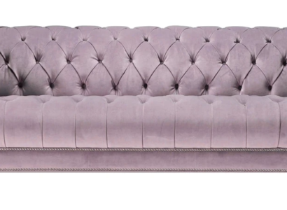 Purple Three Seater Fabric Chesterfield Design Couches Upholstery Sofas Original Velvet