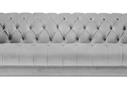 Light Gray Three Seater Chesterfield new Fabric Living room Couches Upholstery Sofa Sofas