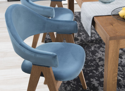 Set 2x Chair Luxury Design Upholstery Solid Wood Chairs Seat Office Office Dining room