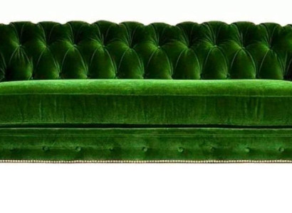 Original Chesterfield Three Seater Modern Design Sofa Green Velvet Furniture Fabric Couch