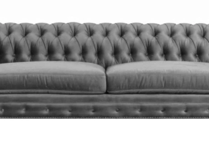 Three Seater Chesterfield Creative Furniture Textile Fabric Gray new Living room Modern