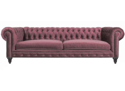 Chesterfield Creative Furniture Textile Fabric Pink Sofa Living room Modern Three Seater