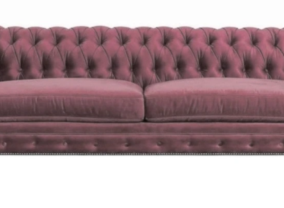 Chesterfield Creative Furniture Textile Fabric Pink Sofa Living room Modern Three Seater