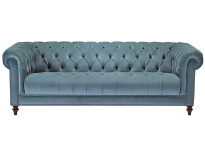 Chesterfield Turkis Design Couches Upholstery Sofa new Three Seater Fabric Living room