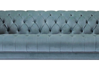 Chesterfield Turkis Design Couches Upholstery Sofa new Three Seater Fabric Living room