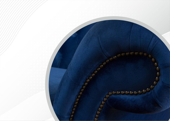 Blue e xxl Big Sofa Couch Chesterfield 265cm Upholstery Sofas 4 Seater