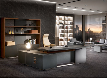 Office Work Room Set Armchair Decorative Table Complete Furniture 3-piece Furnishings