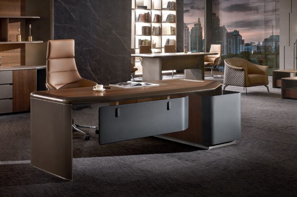 Office Work Room Set Armchair Table Complete Furniture 3pcs Furnishings