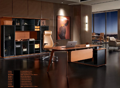 Desk set 3 pieces. Office Suite Table Chef Wardrobe Armchair Furnishings