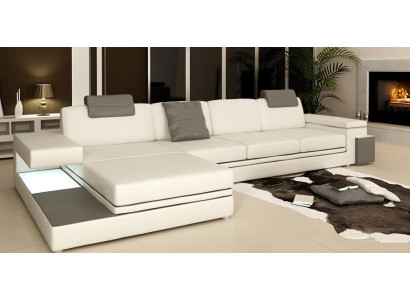 Design Leather Sofa Sofa with USB,Upholstery Living landscape Eck Suite Corner Tachau