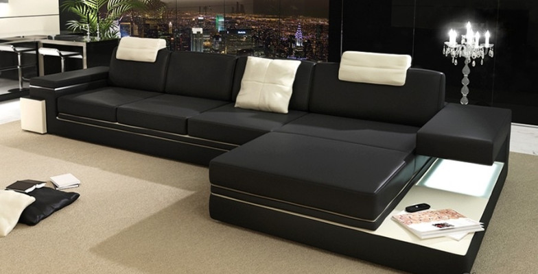Design Leather Sofa Sofa with USB,Upholstery Living landscape Eck Suite Corner Tachau