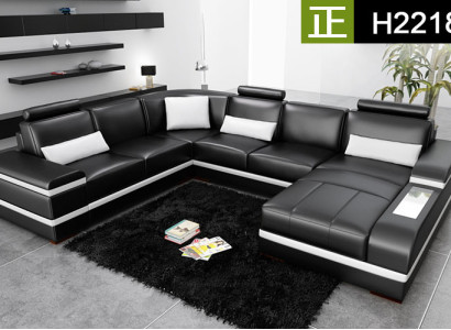 Corner sofa Leather sofa with USB Big XXL U-shape Living landscape Sofa Couch Suite LED