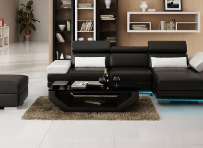 Leather sofa L-shape + USB Living landscape Corner sofa Suite Design Modern Sofa K5009D