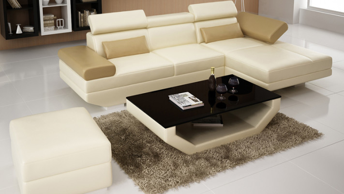 Leather sofa L-shape + USB Living landscape Corner sofa Suite Design Modern Sofa K5009D