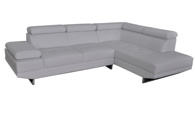 Corner Leather with USB Modern XXL Couch Living landscape Leather sofa Sofa L-shape B2003
