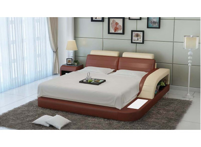 Modern Bedroom Bed High Quality Design Beds Upholstery Multifunction +USB