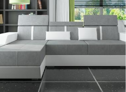 Fabric sofa Corner sofa Textile Fabric Living landscape Upholstery new Textile sofa Sofa + USB