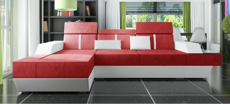 Fabric sofa Corner sofa Textile Fabric Living landscape Upholstery new Textile sofa Sofa + USB