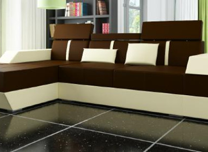 Leather sofa Living landscape Couch Sofa Corner sofa with USB, Leather couch Upholstery Corner