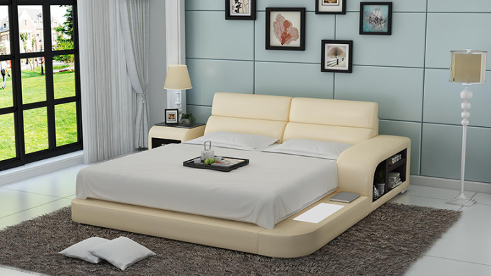 Bed USB Upholstered bed Luxury bed Double bed Marriage bed Beds 200x220cm LB8805 new