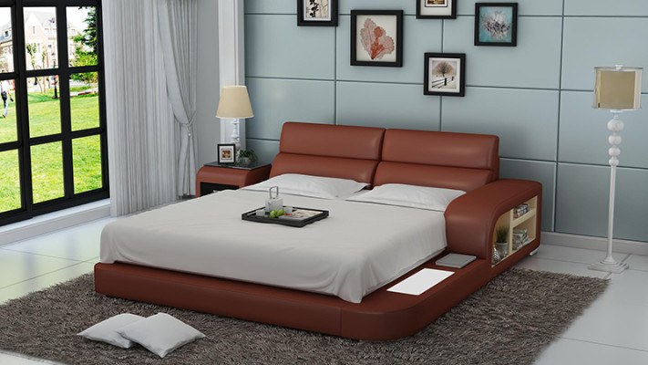 Bed USB Upholstered bed Luxury bed Double bed Marriage bed Beds 200x220cm LB8805 new