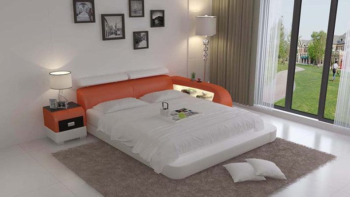 Bed with USB Upholstered bed Luxury bed Double bed Marriage bed Beds 140/160/180 LB8801