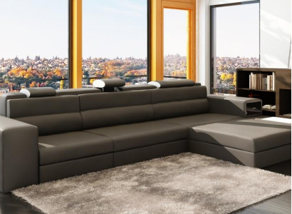 Designer sofa sofa couch upholstery corner sofa suite living landscape leather sofa Haid -G