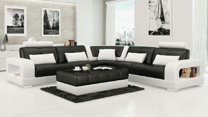 LEATHER SOFA SOFA Corner sofa Corner sofa Sofa set DESIGNER COUCH Living landscape