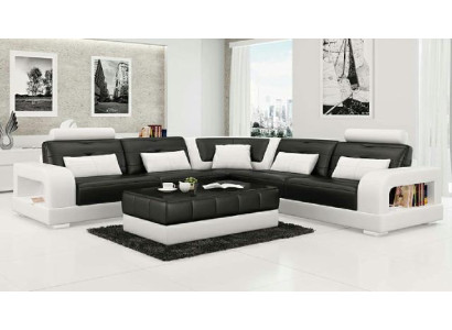 LEATHER SOFA SOFA Corner sofa Corner sofa Sofa set DESIGNER COUCH Living landscape